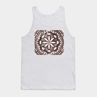 Marble mandala - striking black and rose gold Tank Top